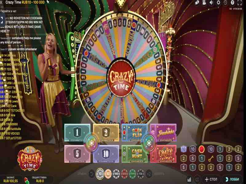 Generous bonuses at Crazy Time