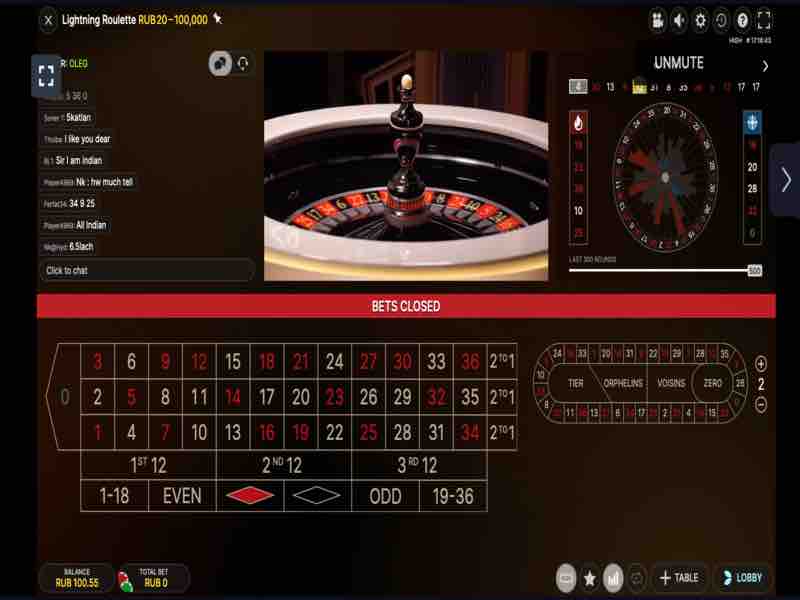 Lightning Roulette game